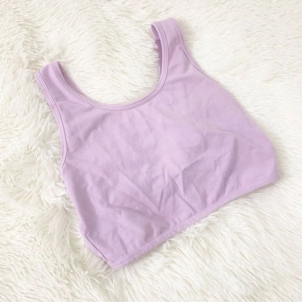 Lavender Twist Back Crop Top